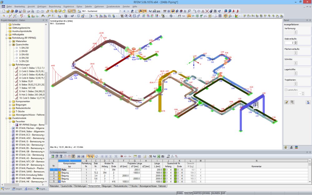 Rohrleitungssystem in RFEM