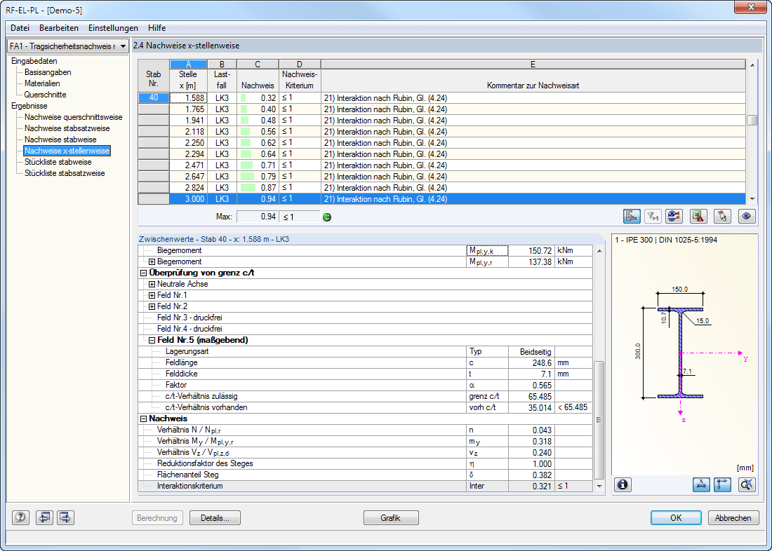 2.4 Nachweise x-stellenweise