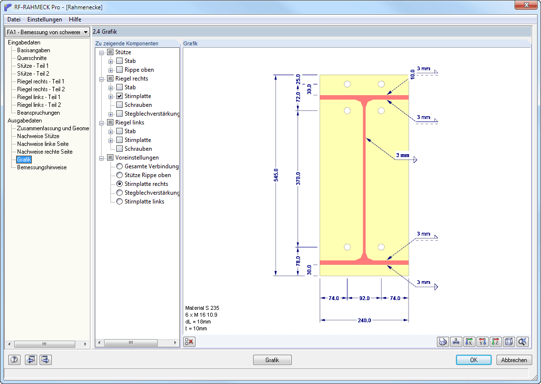 2.4 Grafik - Stirnplatte rechts