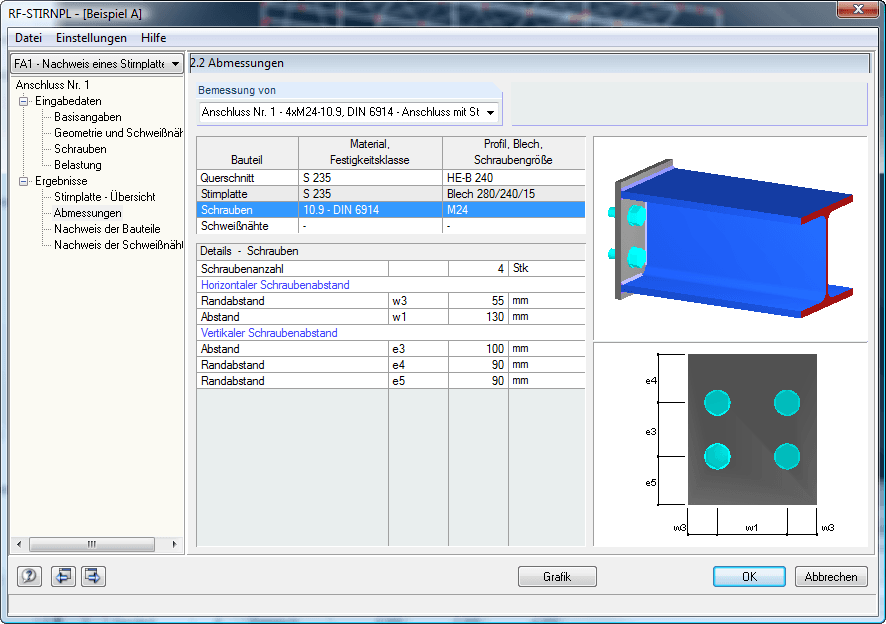 Maske 2.2 Abmessungen - Schrauben