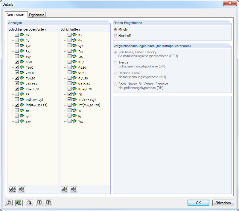 Details zur Berechnung von Spannungen