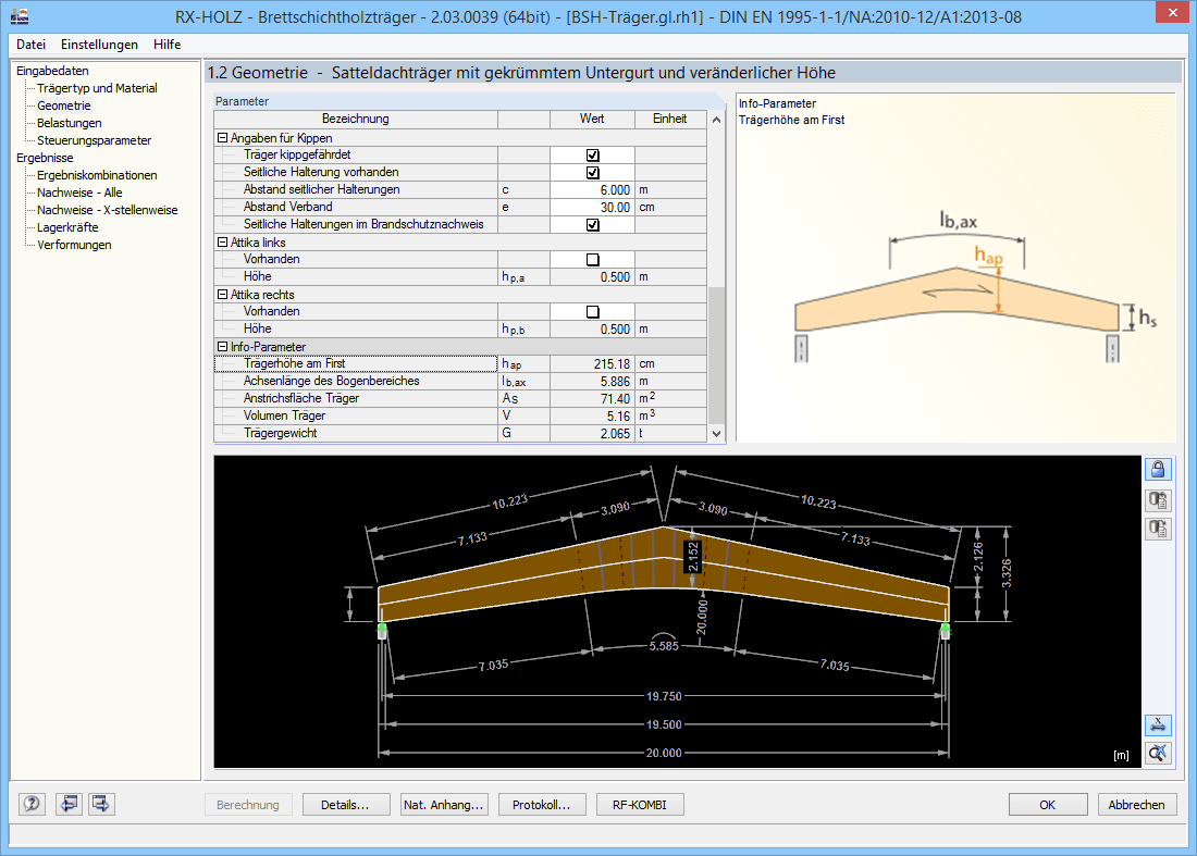 Maske 1.2 Infoparameter