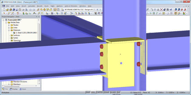 Add-on Modules for Structural Analysis & Design of Connections