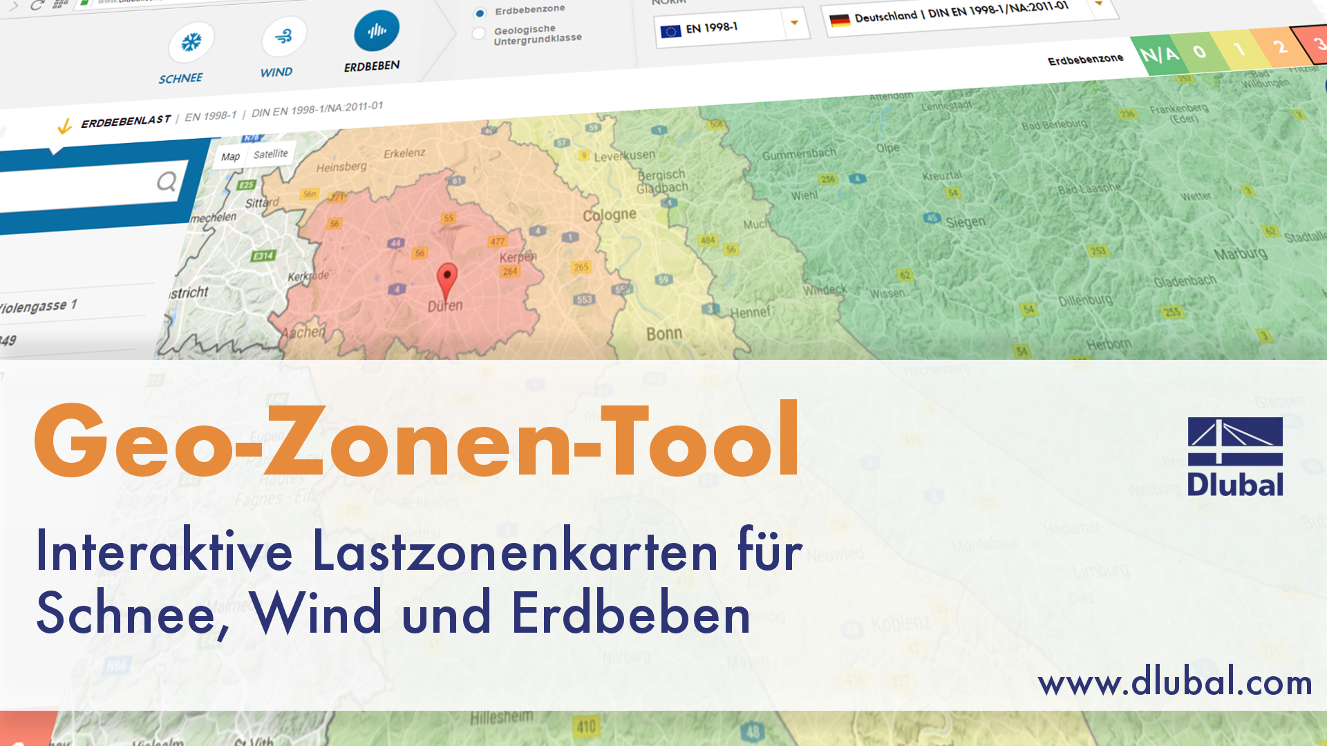 Geo-Zonen-Tool: Interaktive Lastzonenkarten für Schnee, Wind und Erdbeben