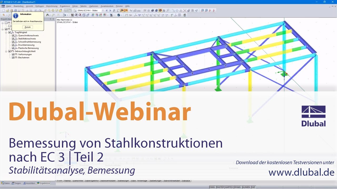 Webinar: Bemessung von Stahlkonstruktionen nach EC 3 | Teil 2