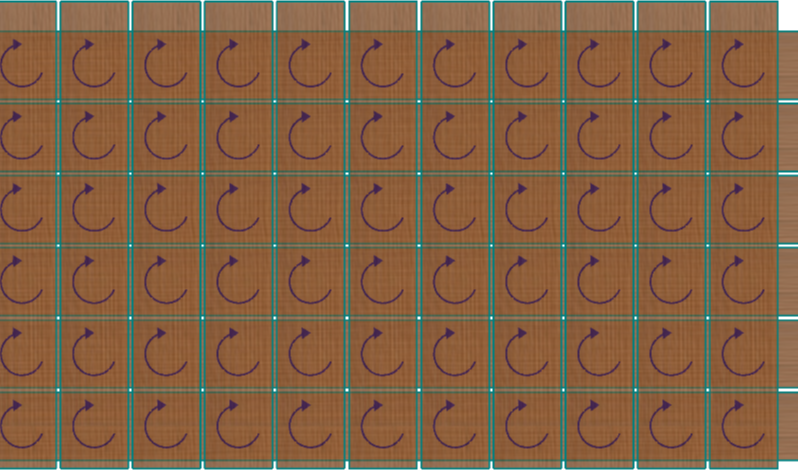 Bild 01 - Torsionsbeanspruchung in den Kreuzungspunkten einer Brettsperrholzplatte in RFEM