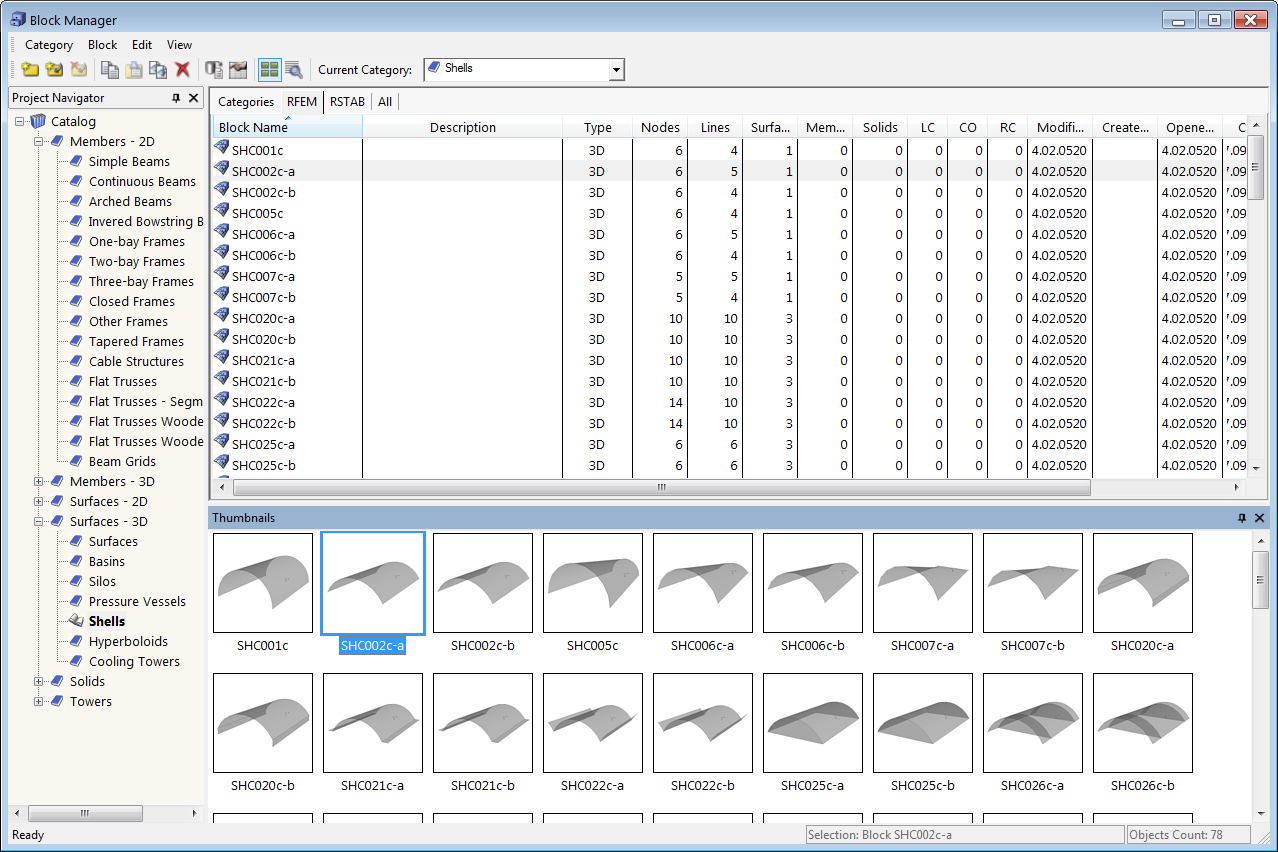 Blockmanager für RFEM und RSTAB