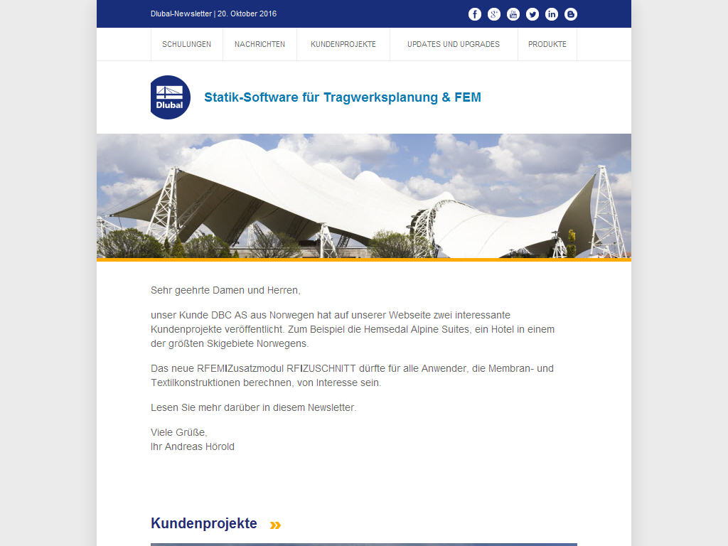 Dlubal-Newsletter | Oktober 2016