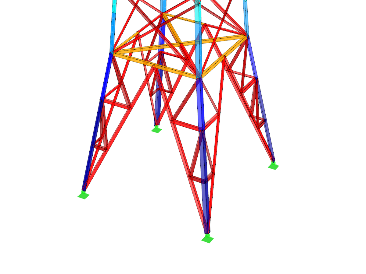 RFEM/RSTAB-Zusatzmodul RF-/MAST Struktur | Generierung von Gittermaststrukturen