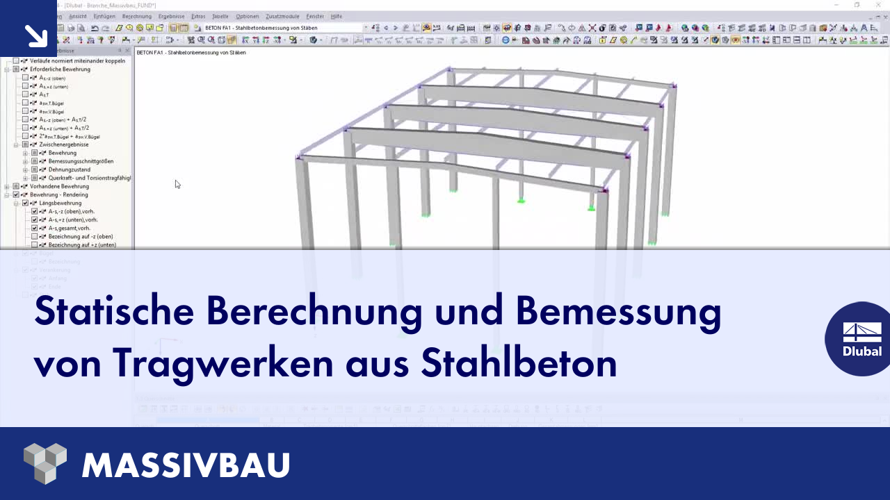 Statische Berechnung und Bemessung von Tragwerken aus Stahlbeton