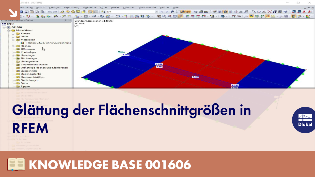 Glättung der Flächenschnittgrößen in RFEM