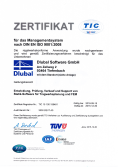 Dlubal Software GmbH - Zertifikat DIN EN ISO 9001:2015