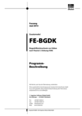 Handbuch FE-BGDK