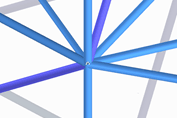 RFEM-Modell eines räumlichen Knotens