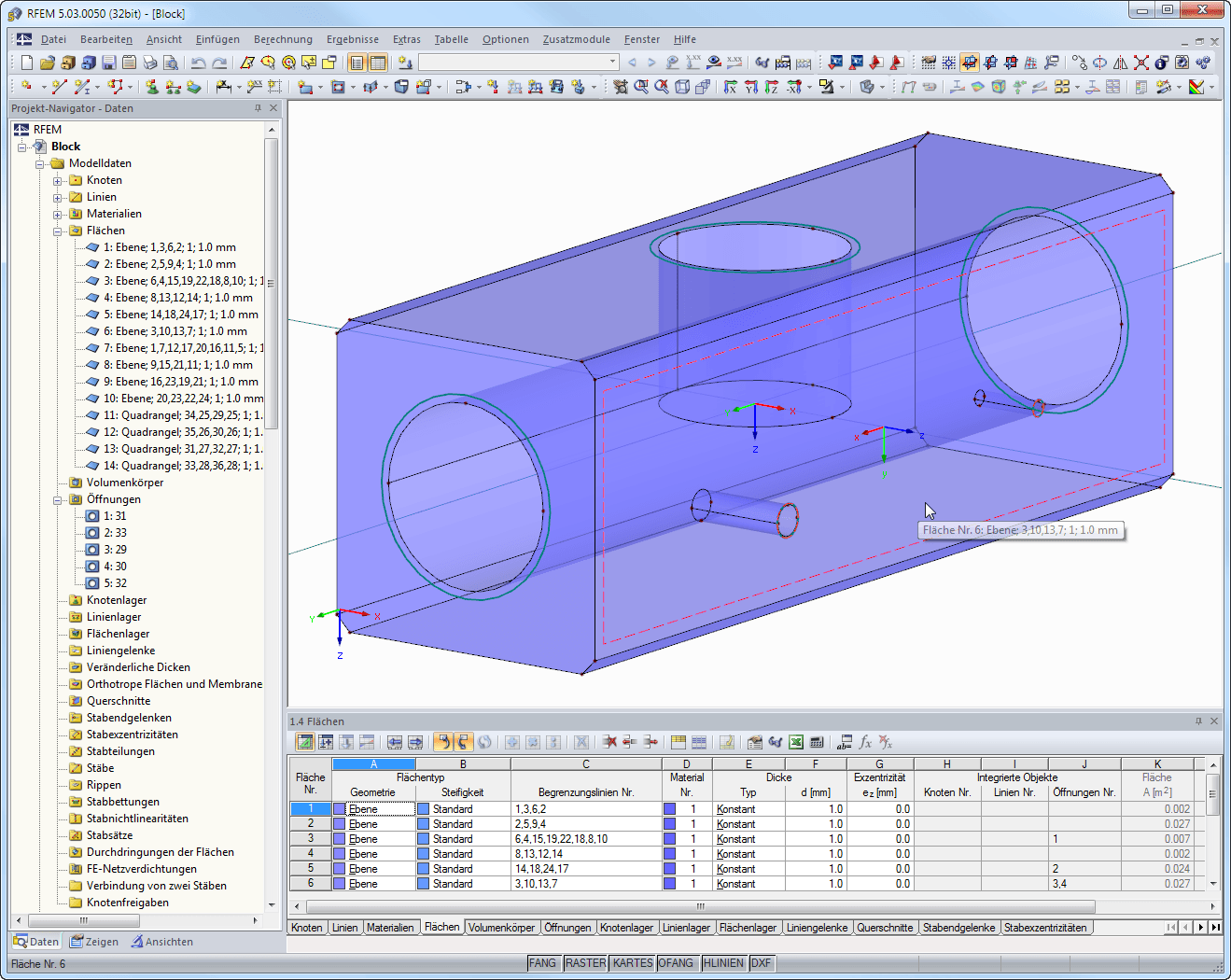 Block in RFEM