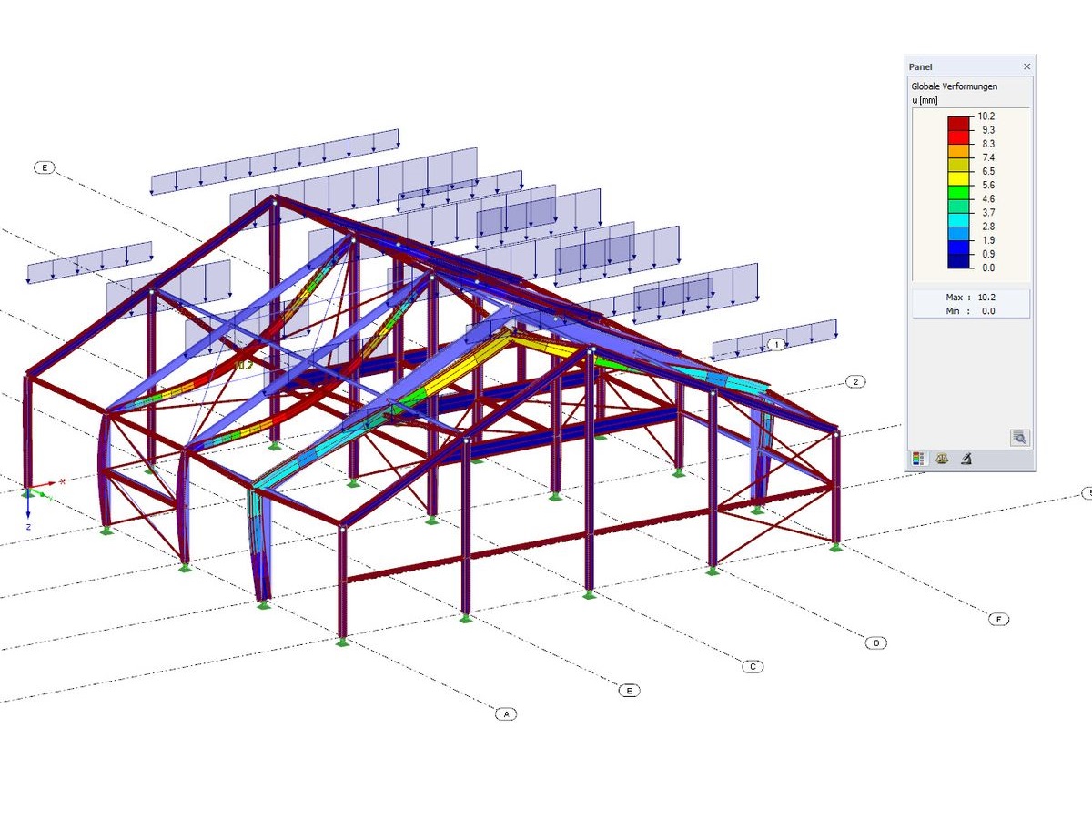 Parametrische Stahlhalle