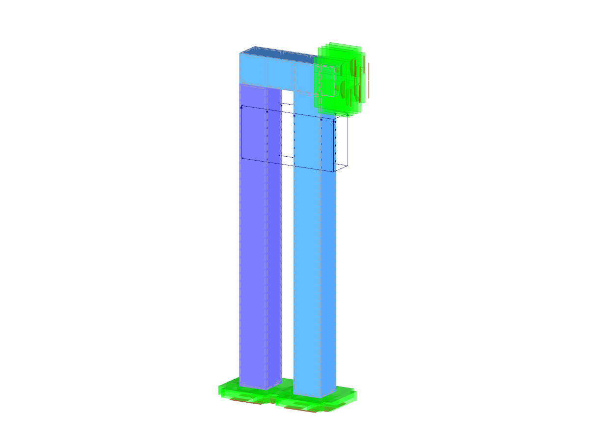 Beanspruchte plastische Träger mit abnehmendem Spannungs-Dehnungs-Diagramm