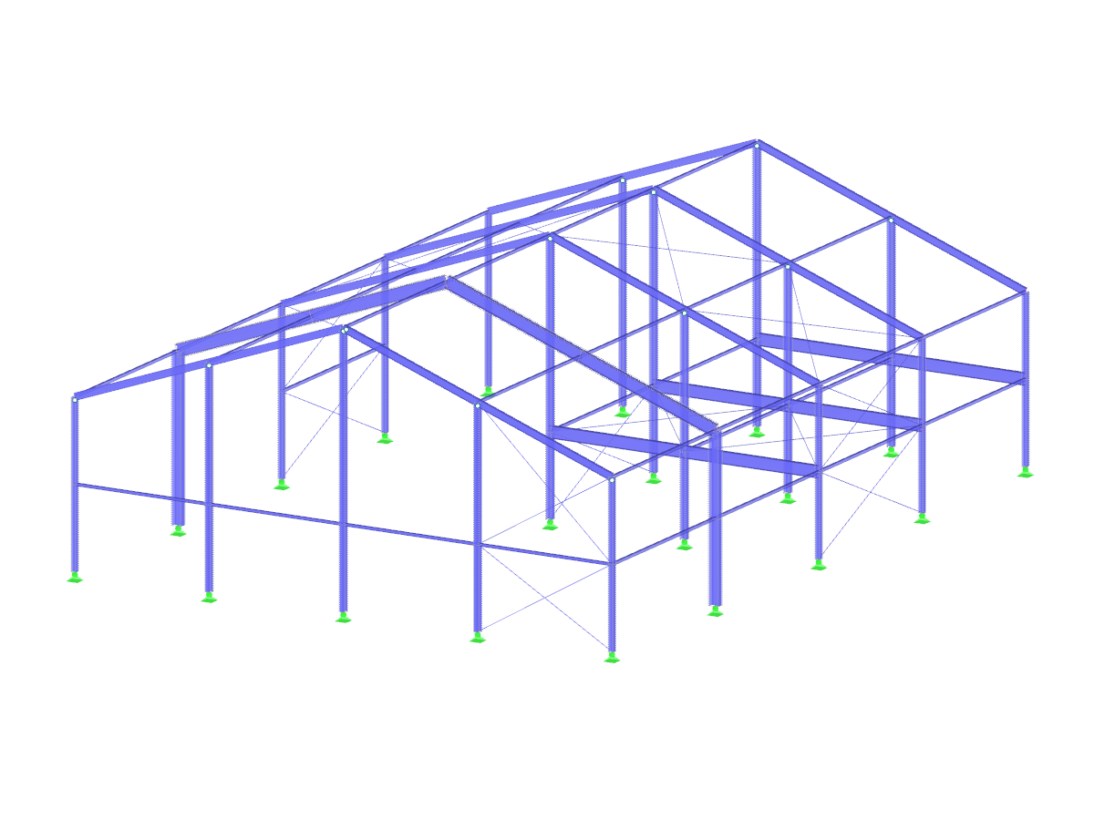 Parametrische Stahlhalle