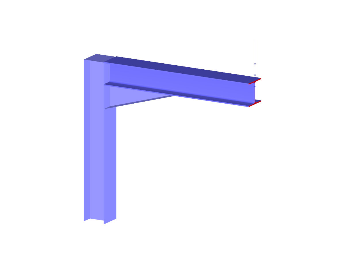 RFEM Modell einer Rahmenecke