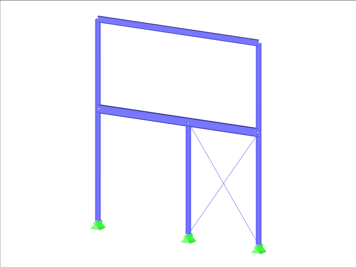 2D-Rahmen mit Pendelstütze