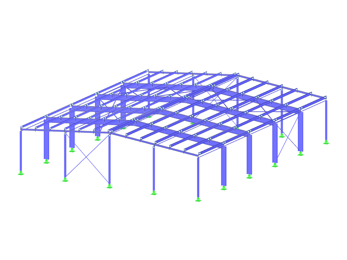 Stahlhalle mit kaltgeformten Z-Profilen als Pfetten