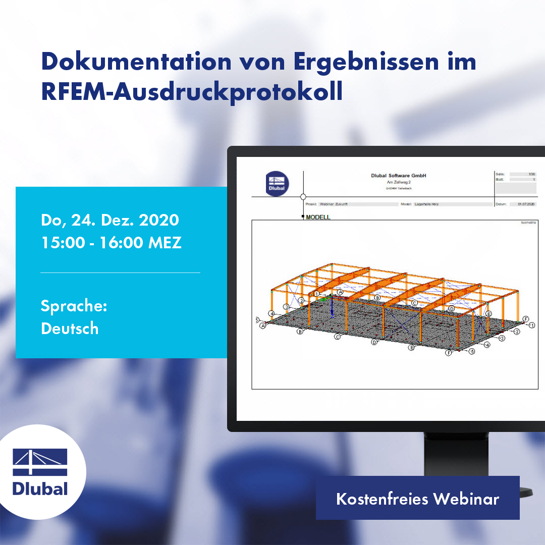 Dokumentation von Ergebnissen im RFEM-Ausdruckprotokoll