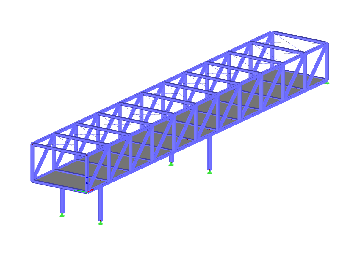 3D-Modell zum Kundenprojekt "Dreifachsporthalle in Passau" (© Statik Breinbauer | Tragwerksingenieure)