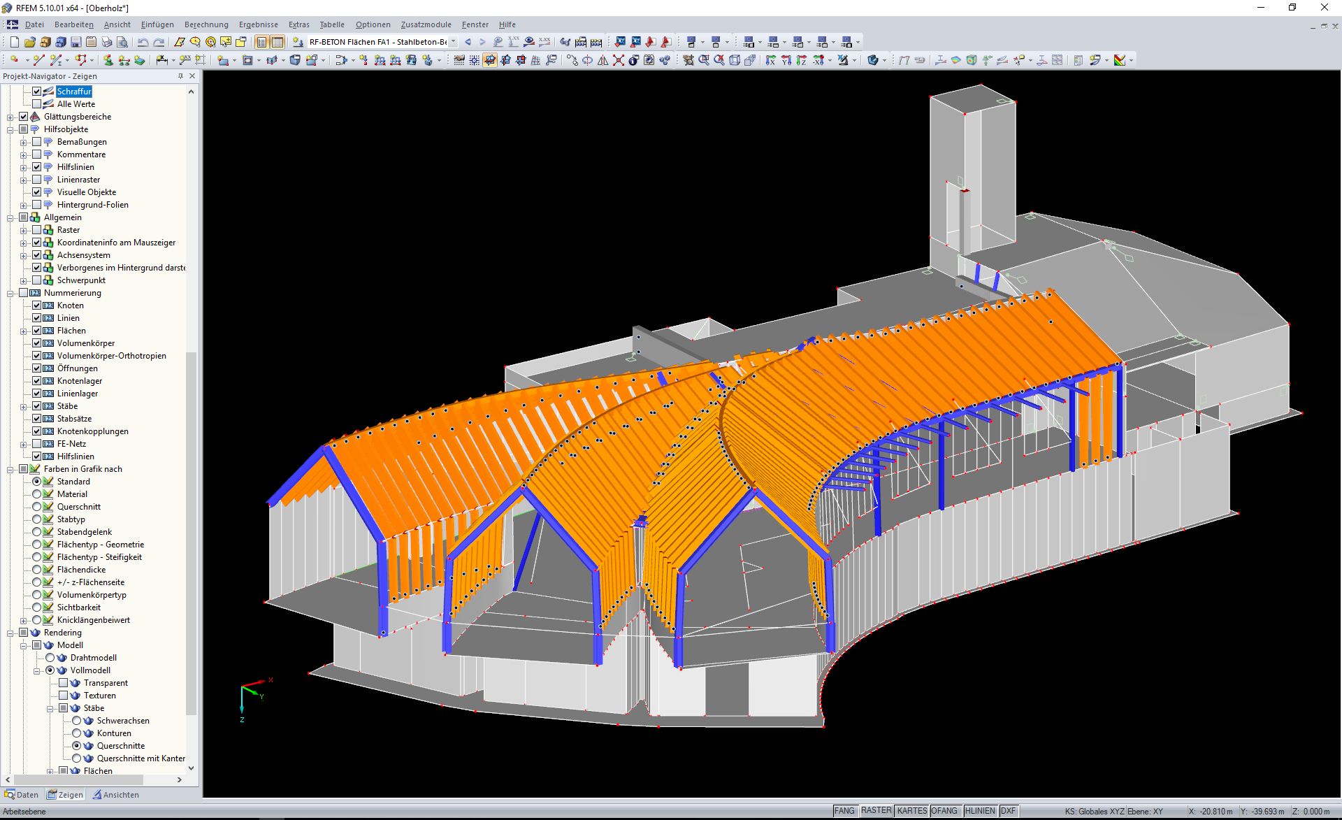 3D-Modell der Berghütte in RFEM (© LignoAlp)