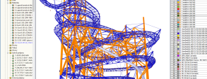 RFEM-Modell des Sky Walk in Dolní Morava, Tschechische Republik