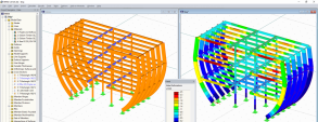 Modellierung des Bühnenbildes der Fregatte in RFEM (© MayA)