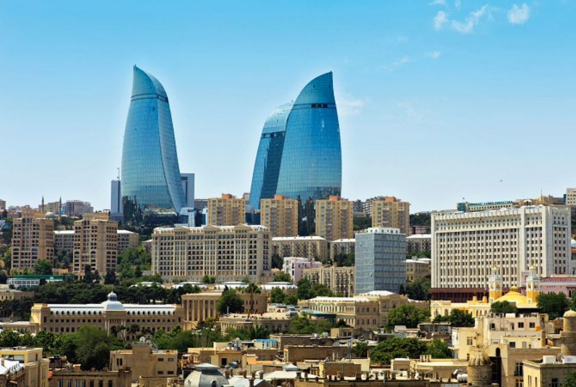 Baku Flame Towers nach Fertigstellung (© Werner Sobek Stuttgart)