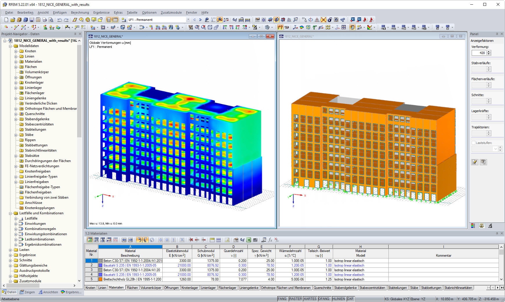 RFEM-Modell des Palazzo Méridia in Nizza, Frankreich (© CBS - Lifteam)