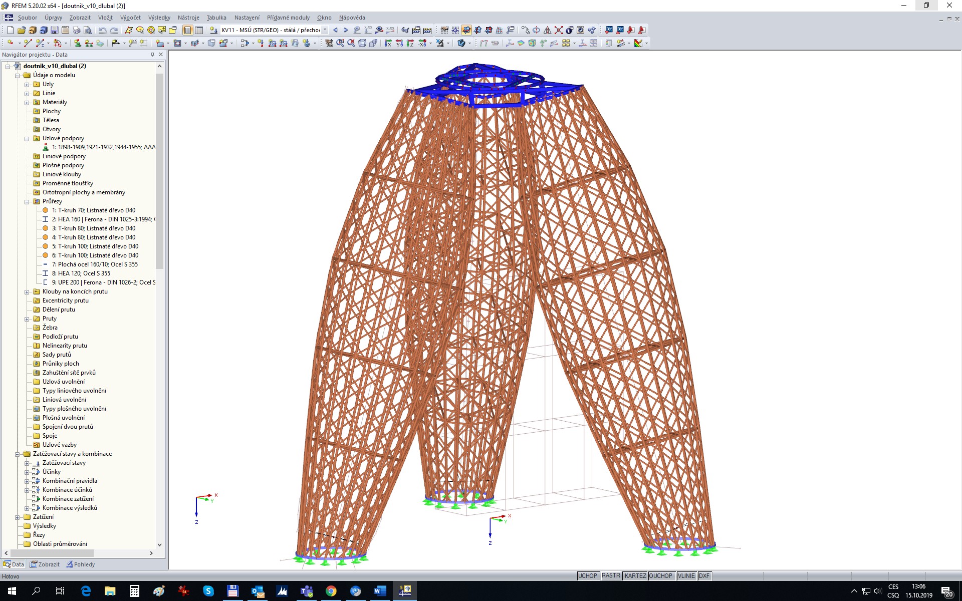 Modell des Aussichtsturms in RFEM (© STATIC Solution s.r.o)