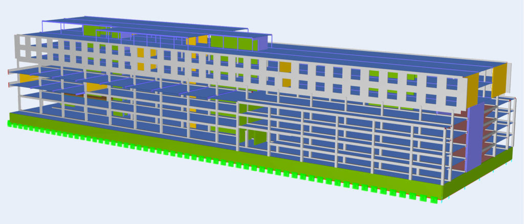 RFEM-Modell des Hotel Landslide | © Raadgevend Ingenieursburo van Nunen B.V.