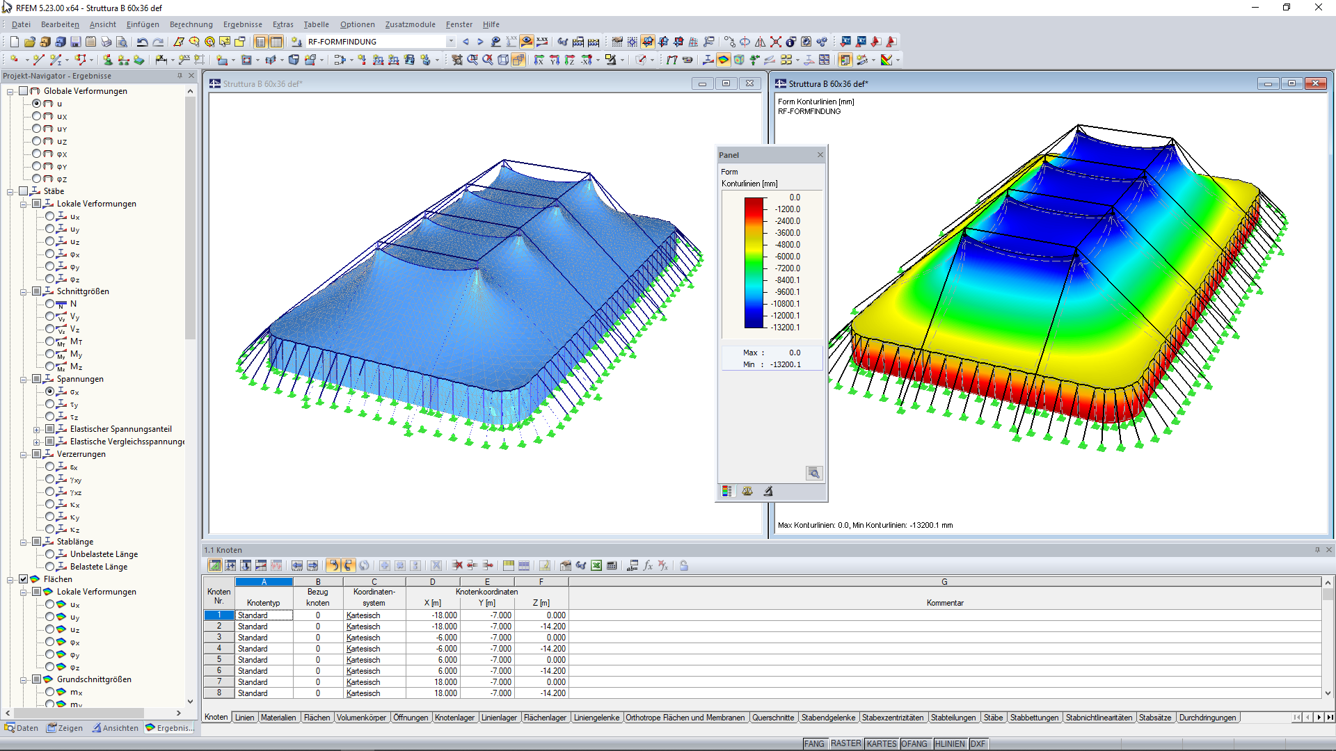 Geometrische Modellierung und Formfindung in RF-FORMFINDUNG (© Studio Rota Nodari)