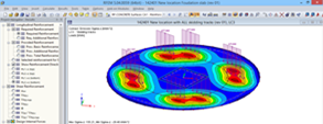 RFEM-Berechnungsmodell der Bodenplatte