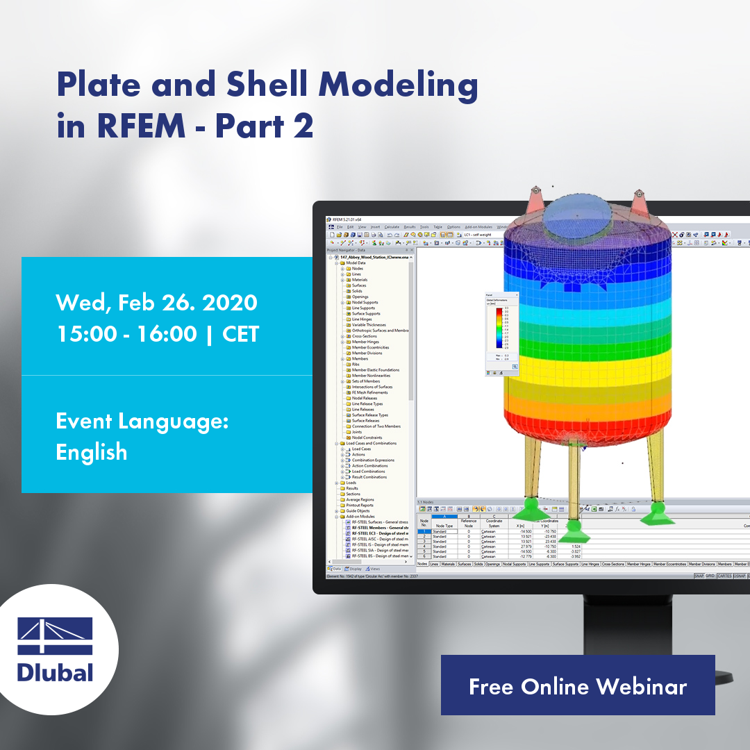 Modellierung von Platten und Schalen \n in RFEM - Teil 2