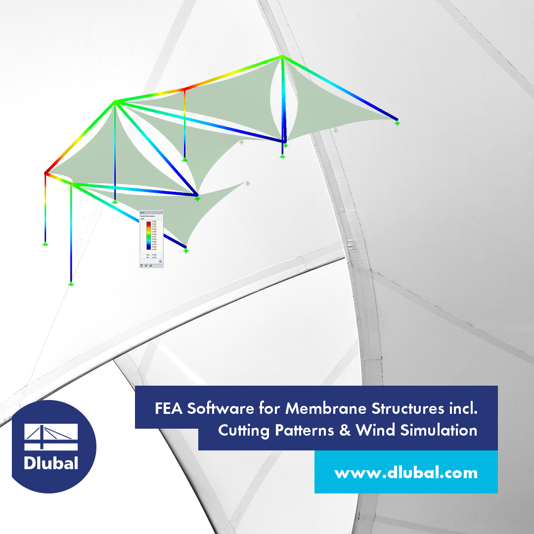 FEM-Software für Membrankonstruktionen inkl. Schnittmuster & Windsimulation