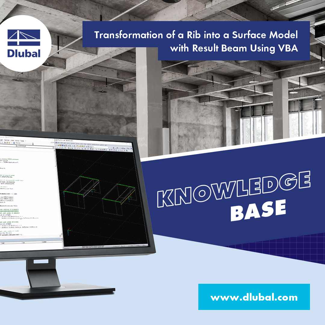 Transformation einer Rippe in ein Flächenmodell mit Ergebnisstab mittels VBA