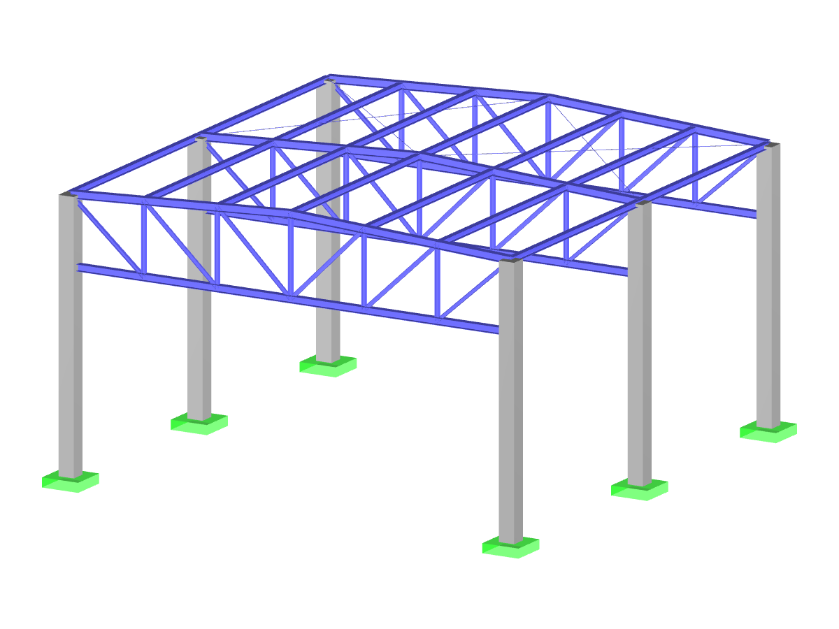 Stahlhalle mit Stahlbetonstützen