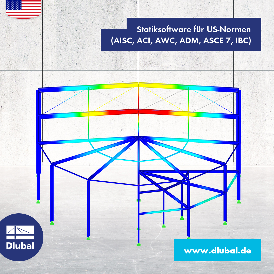 Statiksoftware für US-Normen \n (AISC, ACI, AWC, ADM, ASCE 7, IBC)