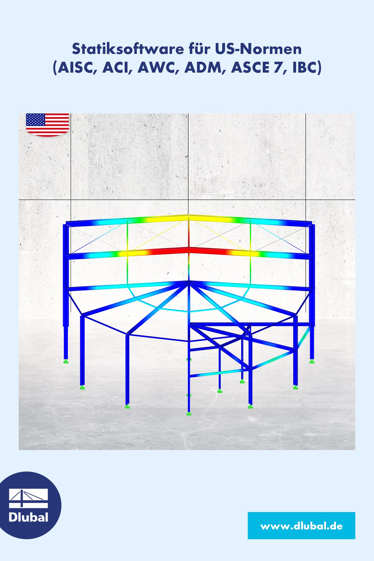 Statiksoftware für US-Normen \n (AISC, ACI, AWC, ADM, ASCE 7, IBC)