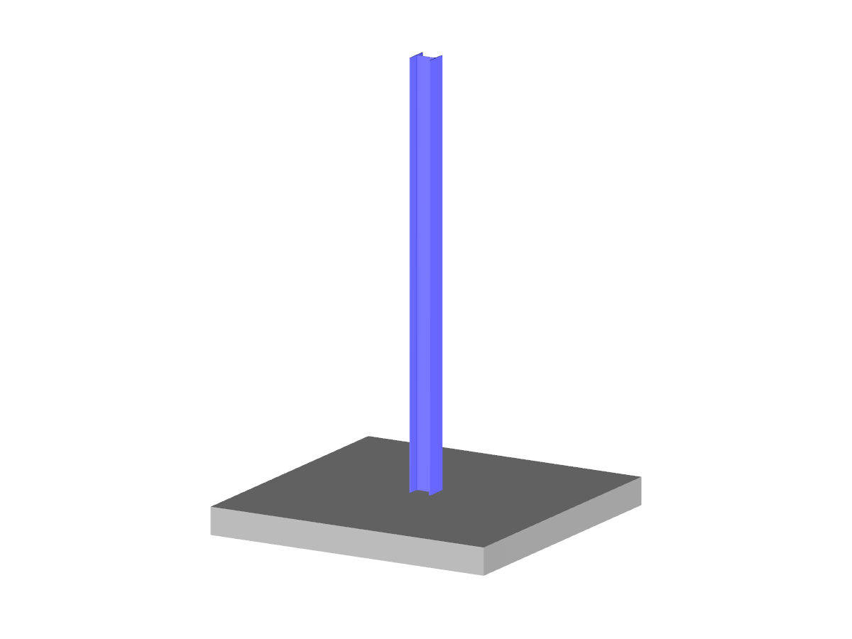 Stahlstütze in Betonfundament