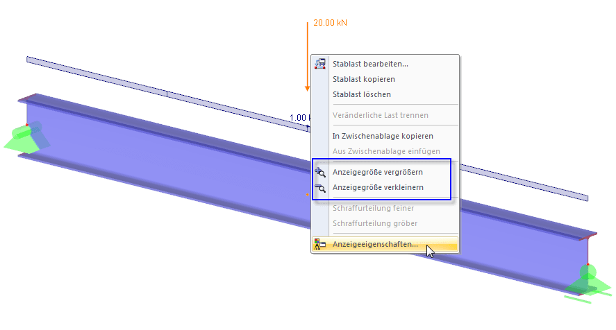 Last-Kontextmenü