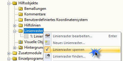 Gesperrtes Linienraster