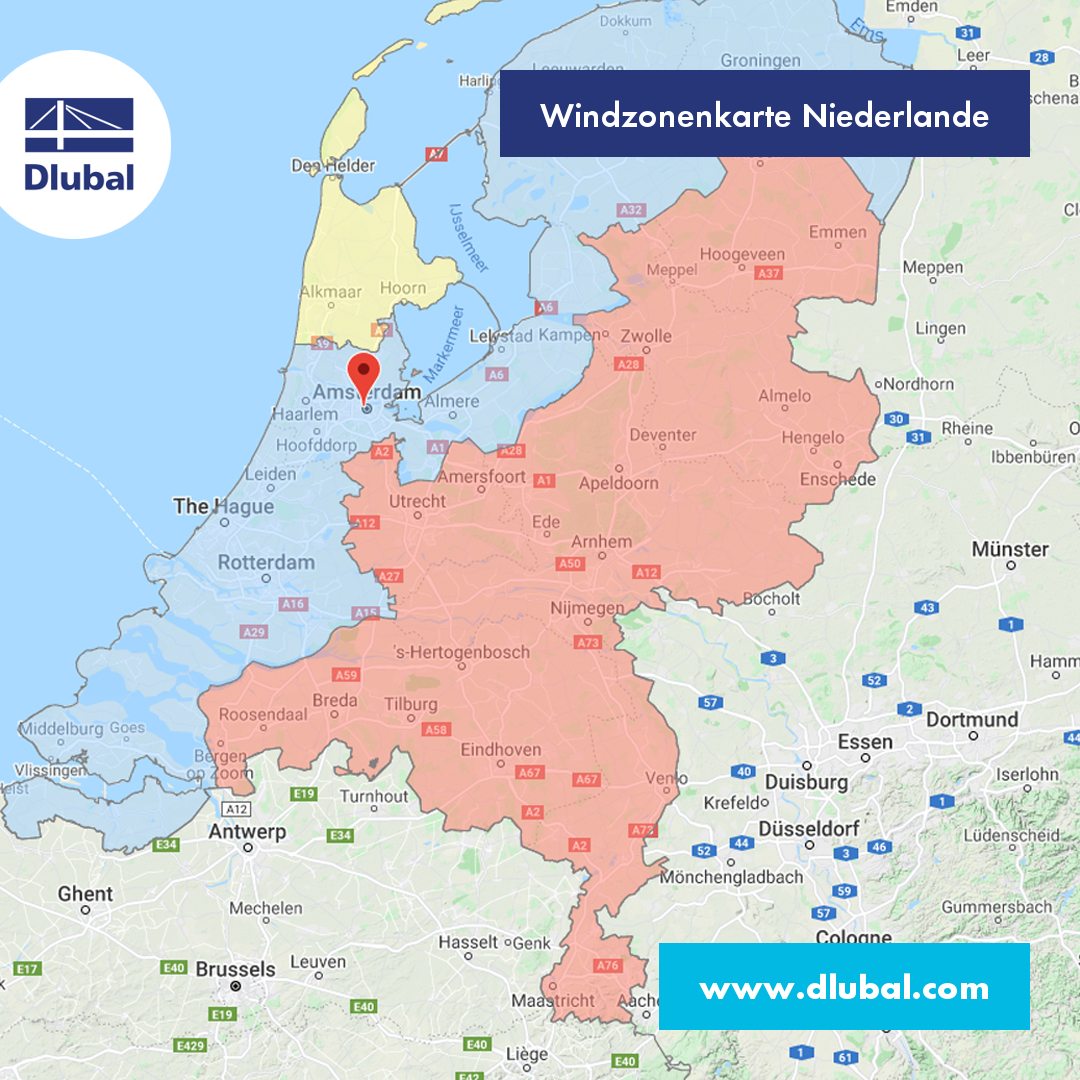 Windzonenkarte Niederlande