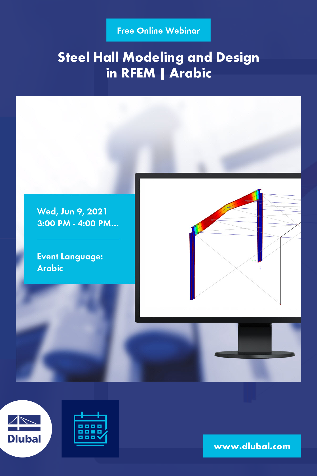 Modellierung und Bemessung von Stahlhallen\n in RFEM | Arabisch