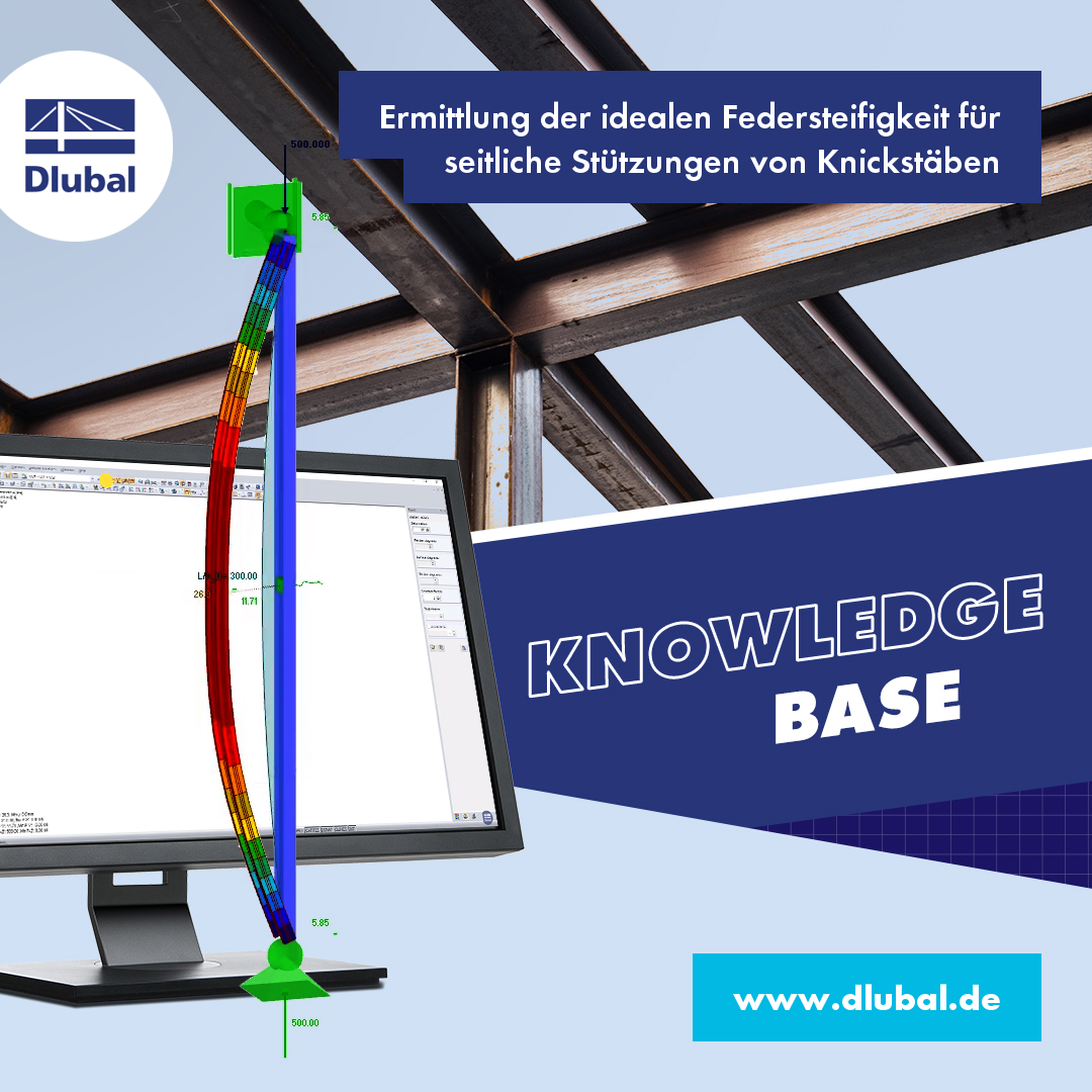 Ermittlung der idealen Federsteifigkeit für seitliche Stützungen von Knickstäben