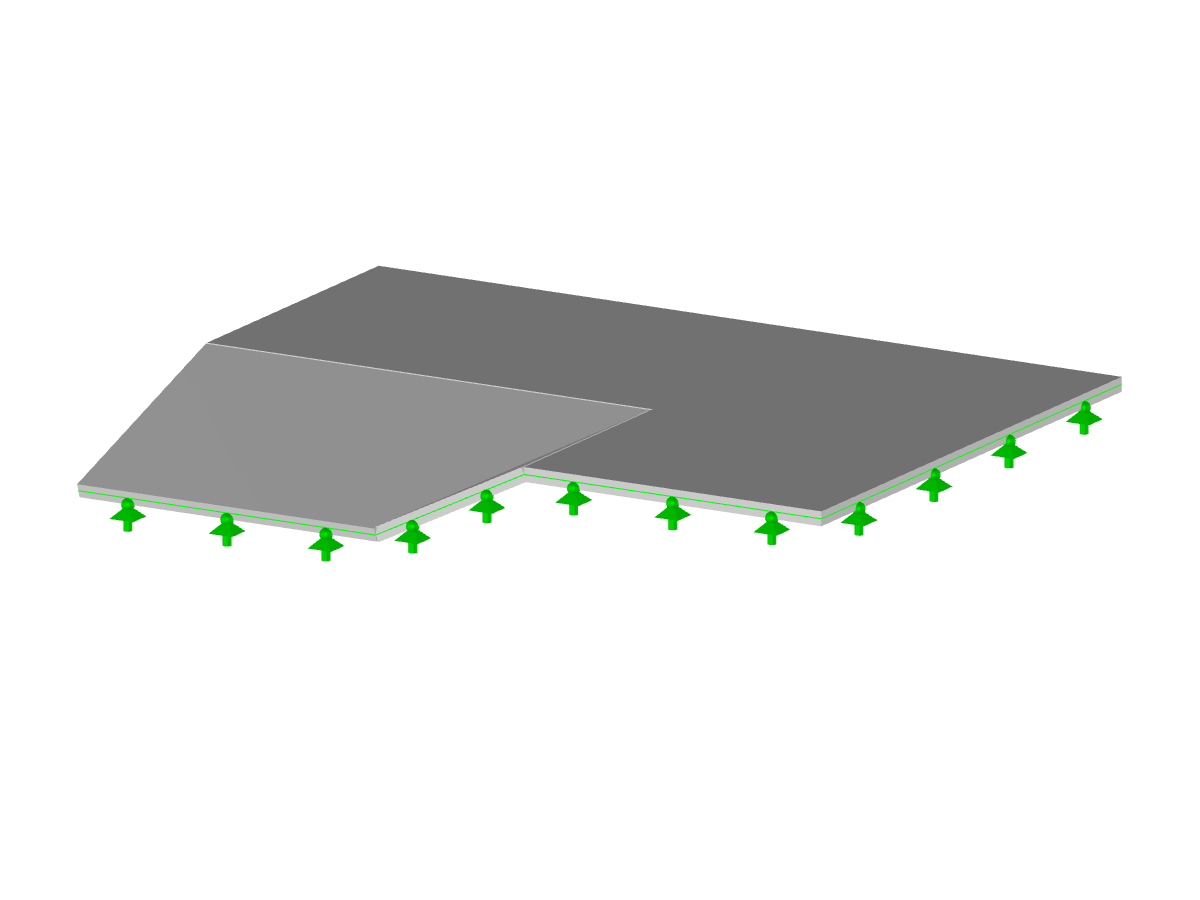 Stahlbetonflachdecke mit Abschrägung