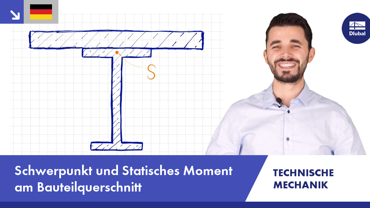 Video: Technische Mechanik | Schwerpunkt | Statisches Moment | Bauteilquerschnitt